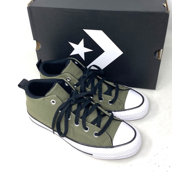 Converse Chuck Taylor Malden Street Mid Khaki Women Kid Size Shoe Canvas A05396F - Picture 6 of 9